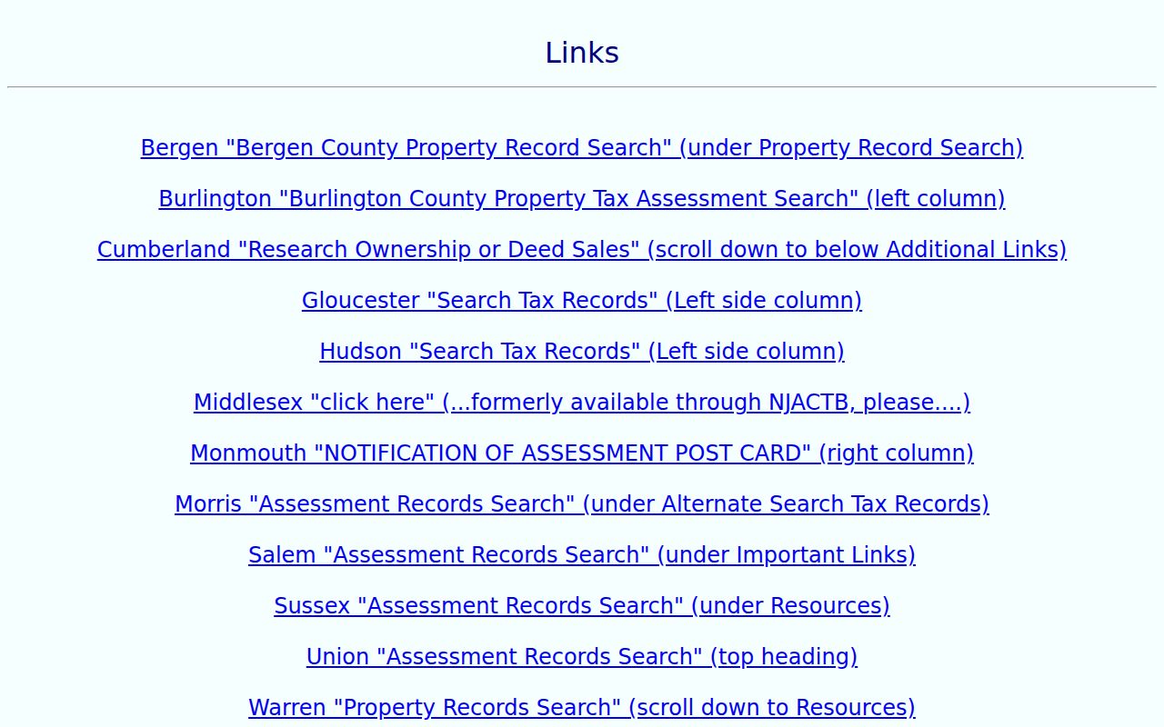 West Deptford residents directory Gloucester County assessment record search