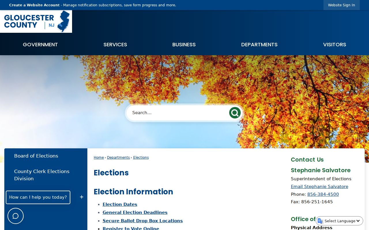West Deptford neighbors reference showing Gloucester County election information