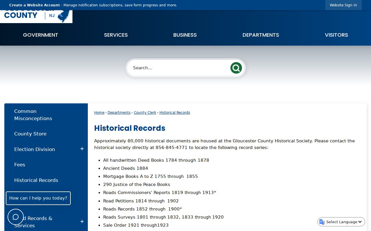 West Deptford previous residents Gloucester County historical records guide