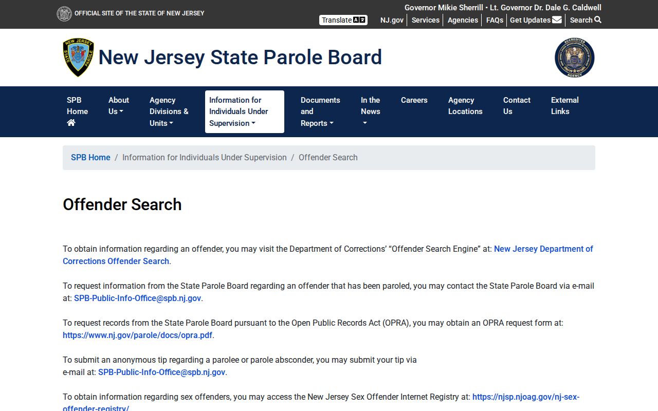 West Deptford resident lookup reference showing the New Jersey offender-search route